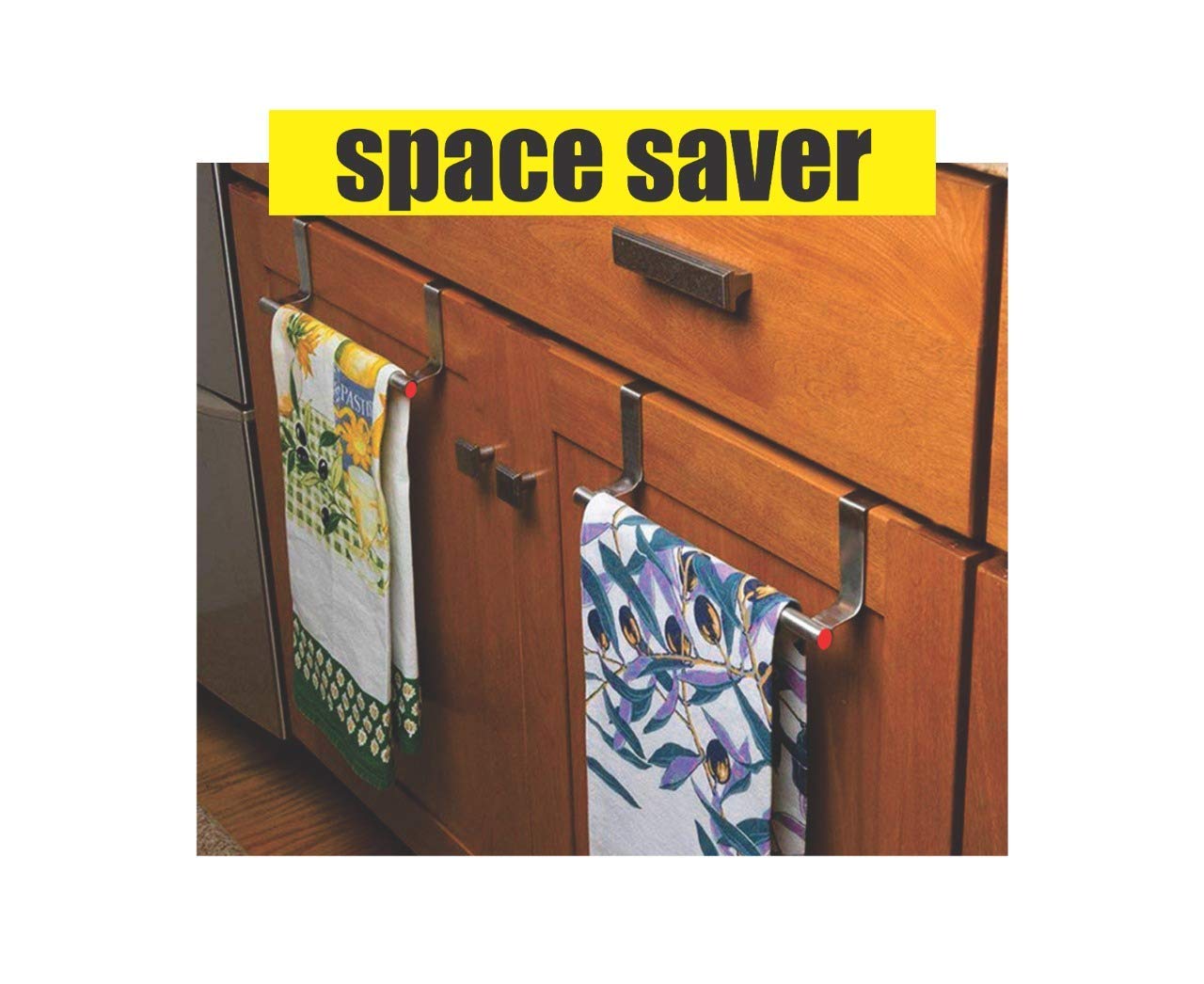 Towel bar with steel finish Towel bar with steel finish